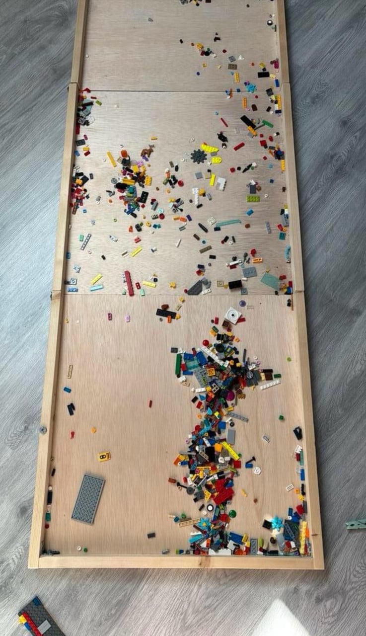 Houten bak handgemaakt o.a. voor lego oid