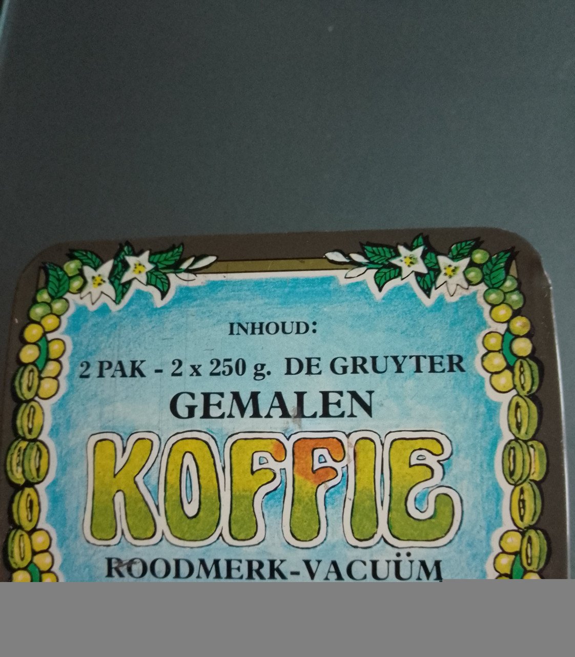 Oud ,,,De Gruyter,, koffie blik