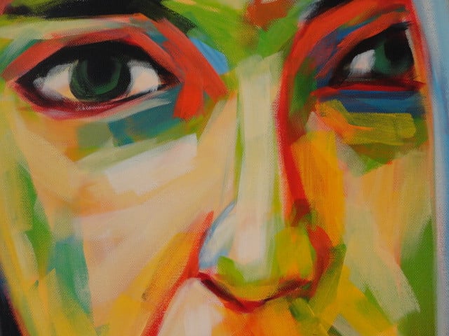 " Rebekka "  prachtig Acrylschilderij van K.Boekhoff