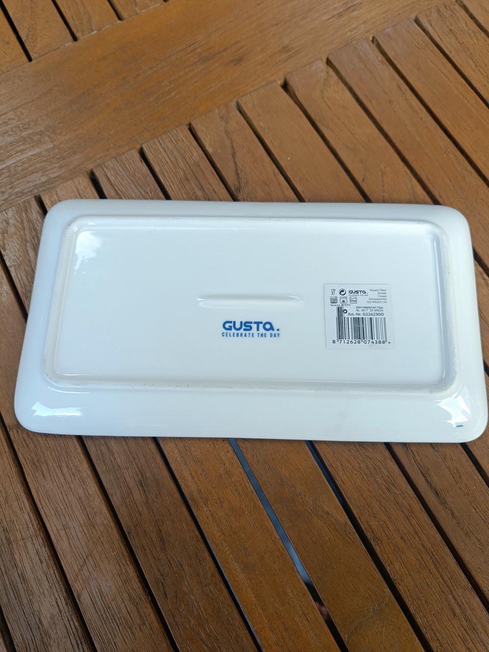 Rechthoekige schaal Gusta en rond schaaltje