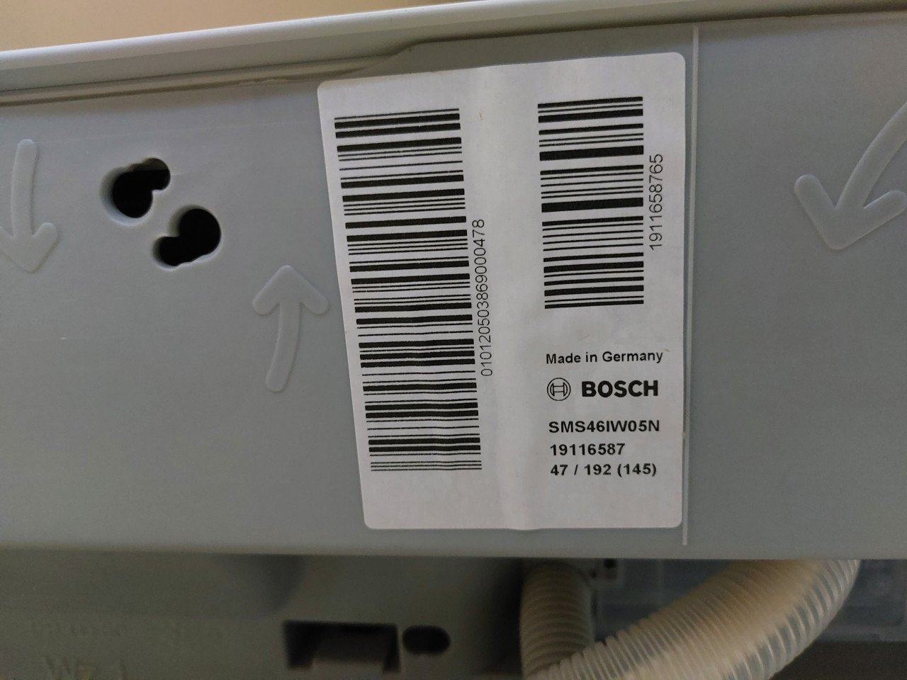 Vrijstaande Bosch sms46iw05n vaatwasser