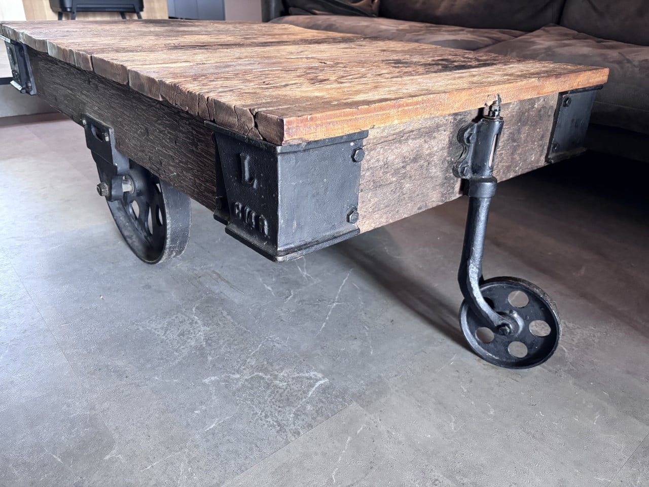 Wagonhouten salontafel