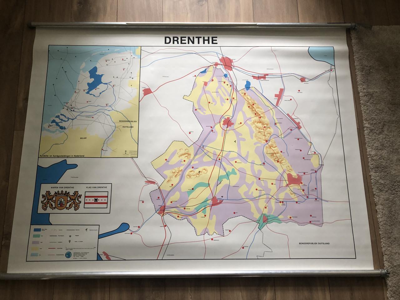 Wandkaart diverse provincies