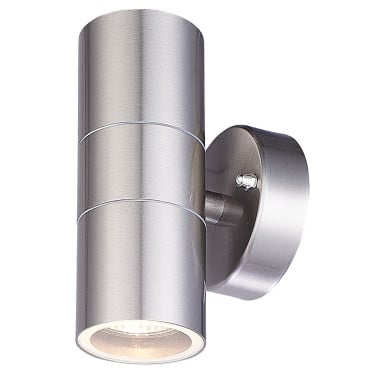 Geborsteld RVS wandlamp