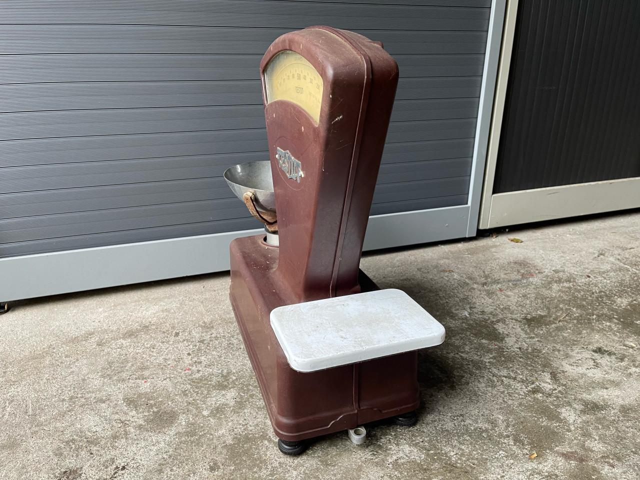 Vintage mechanische weegschaal – decoratief – metaal