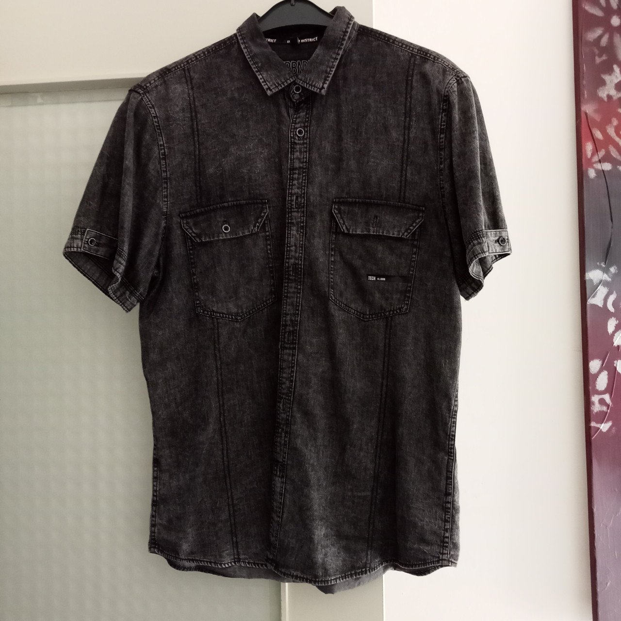 Nieuwe kleding, zomer blouse,s voor mannen, zwarte spijkerstof, etc.maat 40