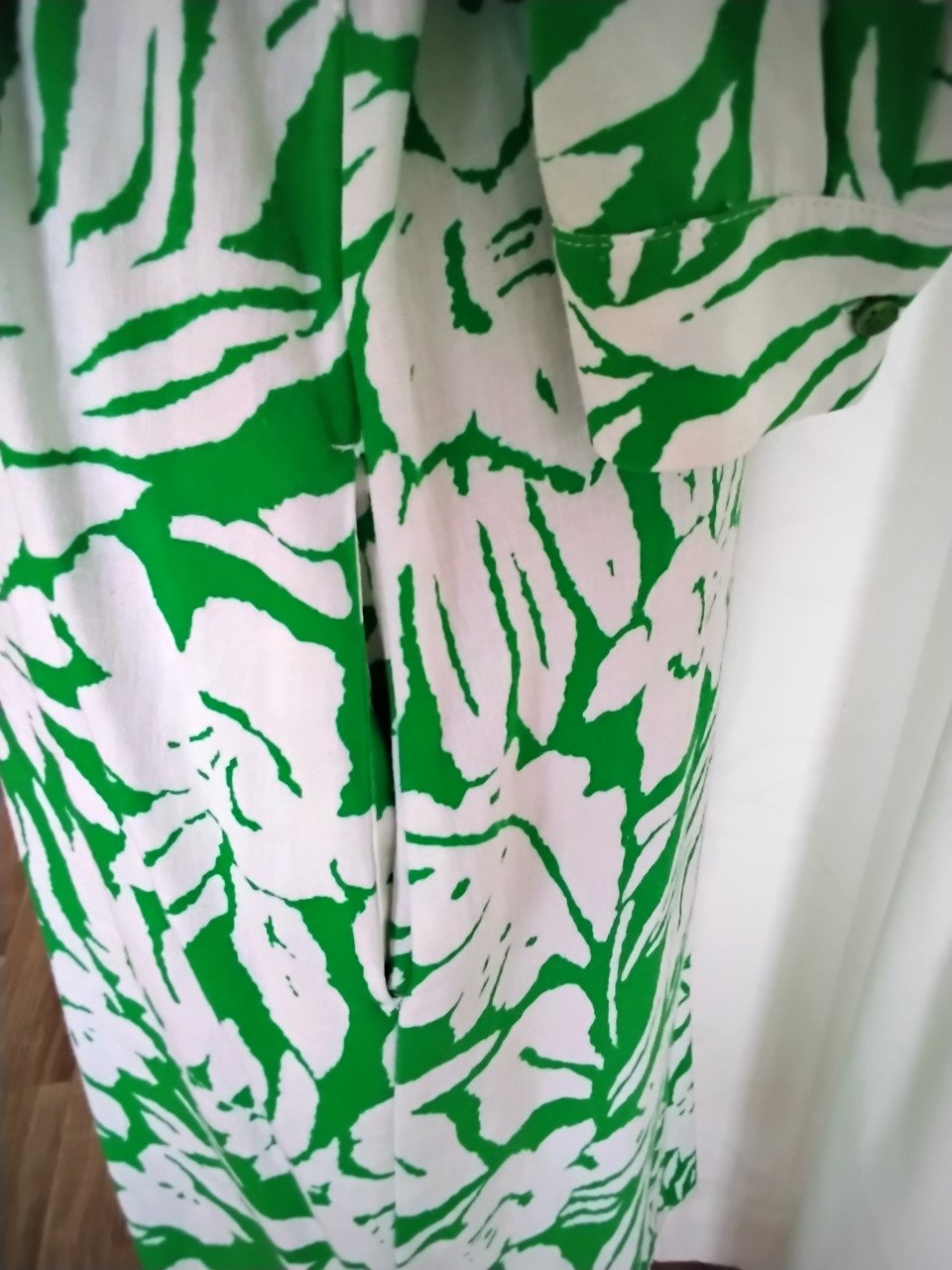 Groen/ witte jurk merk Kyra