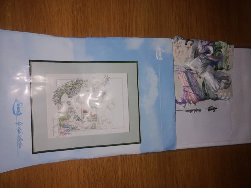 Borduurpakket" Duiventil " compleet met garen  10 euro