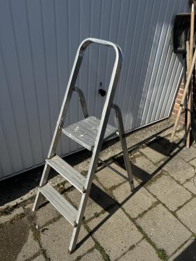 Aluminium huishoudelijk Trap met 3 traden