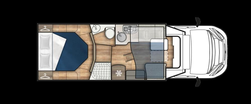 Elnagh T-Loft 582 - Face-to-face zithoek - Queensbed - Automaat - 2024