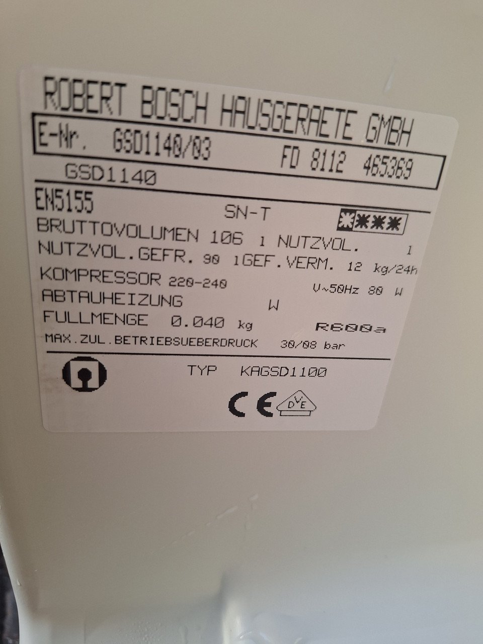 Gratis af te halen vriezer