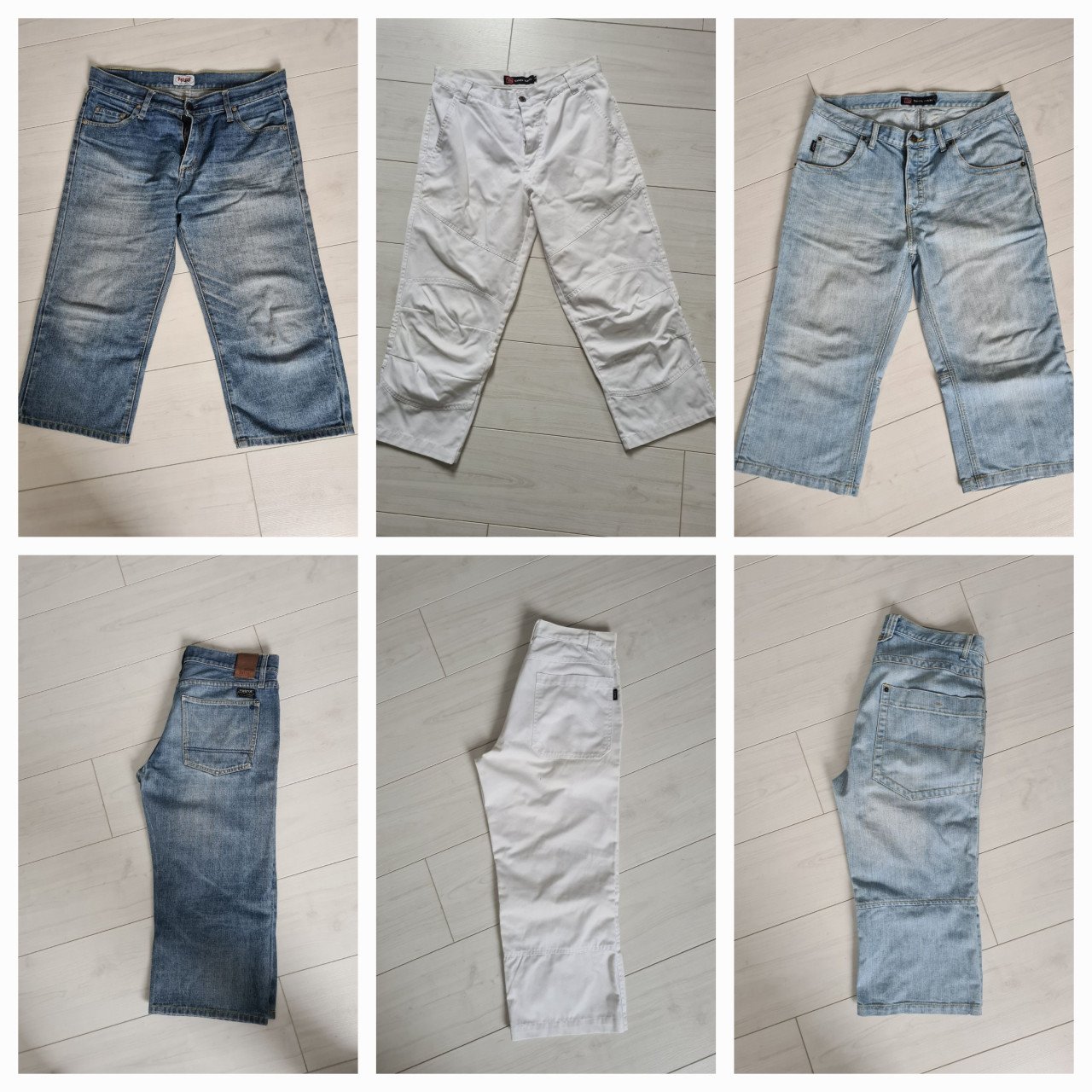 3 stuks 3/4 spijkerbroeken, Coolcat en Petrol Maat M-L