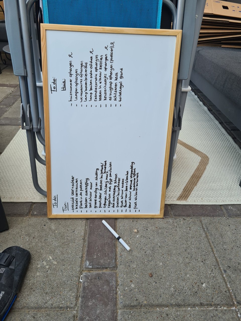 Whiteboard met pen (gratis)