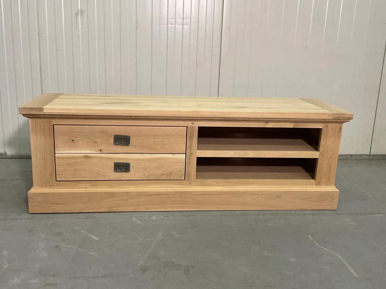 Eiken TV-Kast 150x50x40 Nieuw