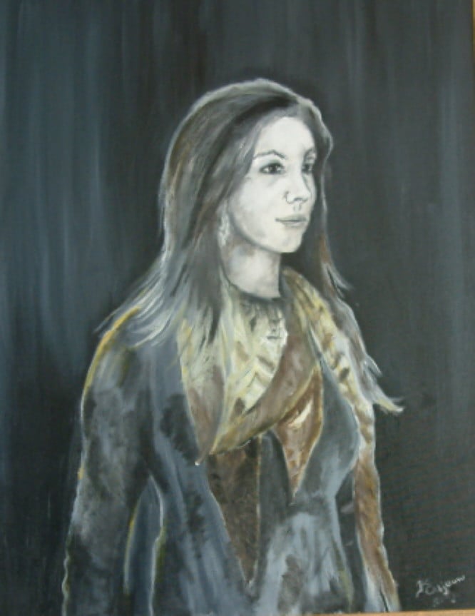 Portret vrolijke gezichten en minder vrolijk  Jac Caljouw schilderijen