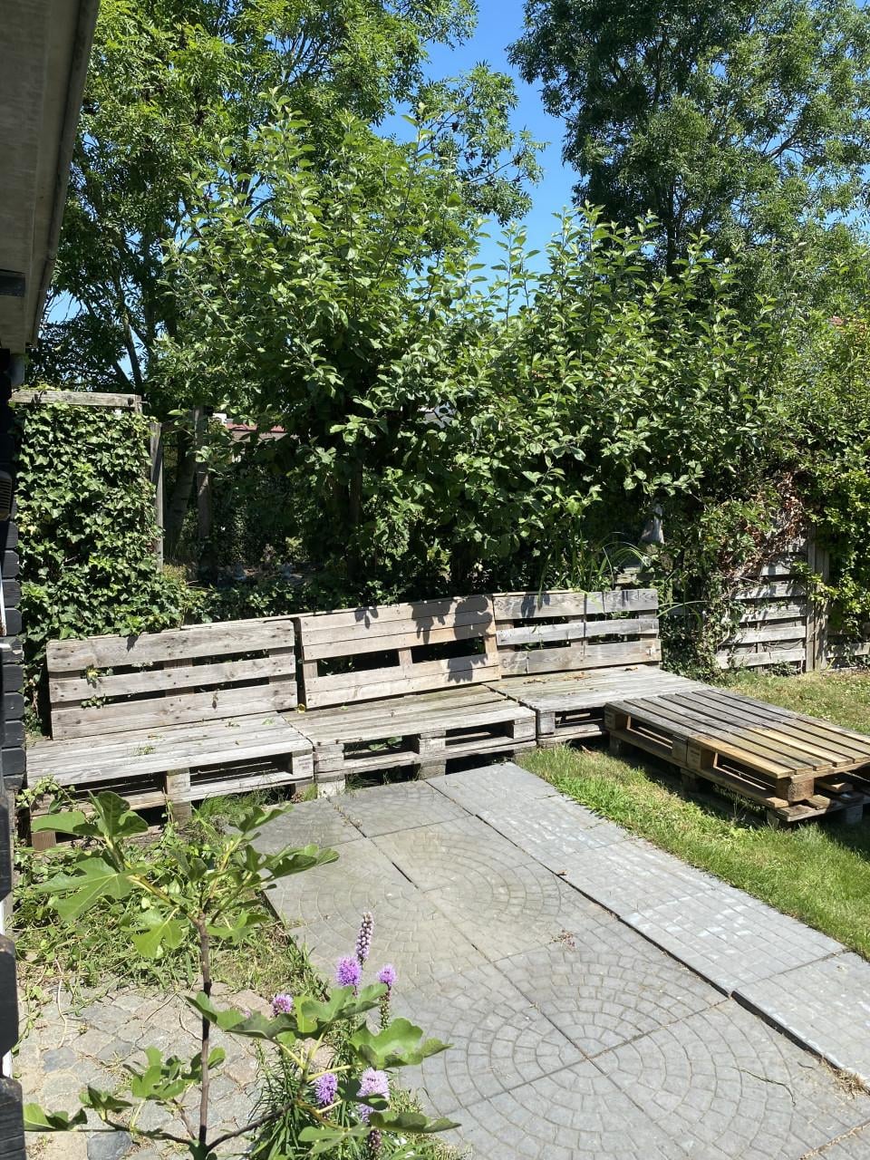 Palletten hoekbank gratis