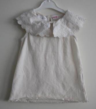 Wit shirt met kraag  maat 104