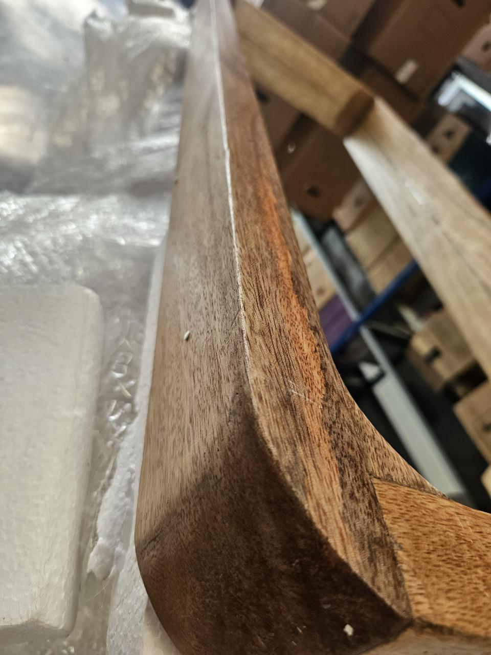Nieuwe zware houten wandspiegel / passpiegel met echt houten frame