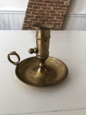 Mooie brocante messing blaker met schuif