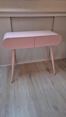 Kaptafel/sidetable/bureau roze