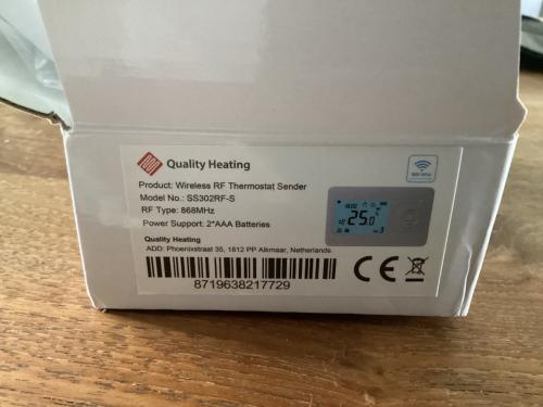 Thermostaat met zender.