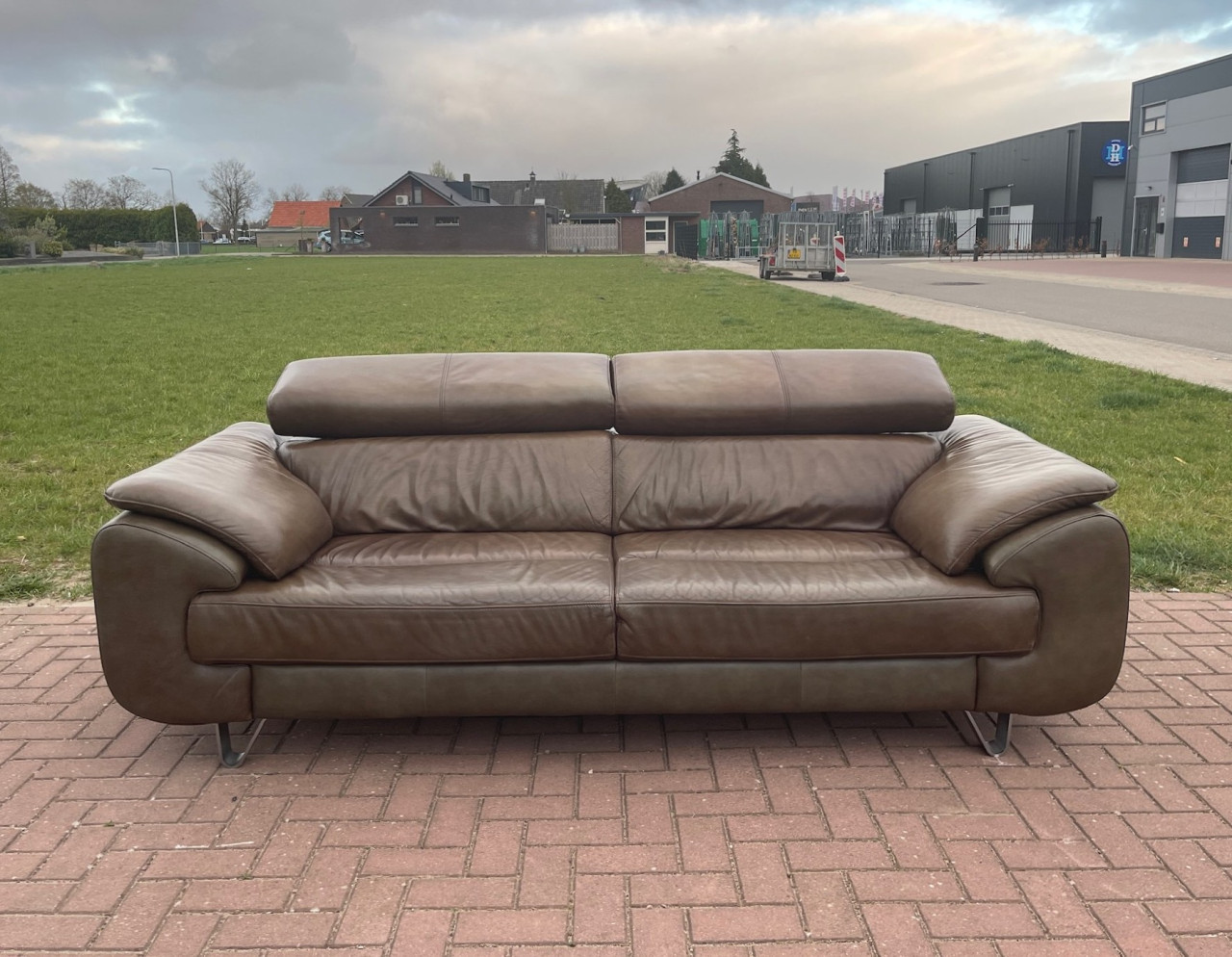 GRATIS LEVERING HEEL NL Henders & Hazel Echt Leer 3 zits Bank