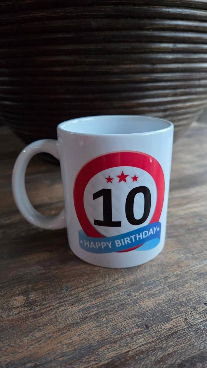 Verjaardagsbekers 10 jaar