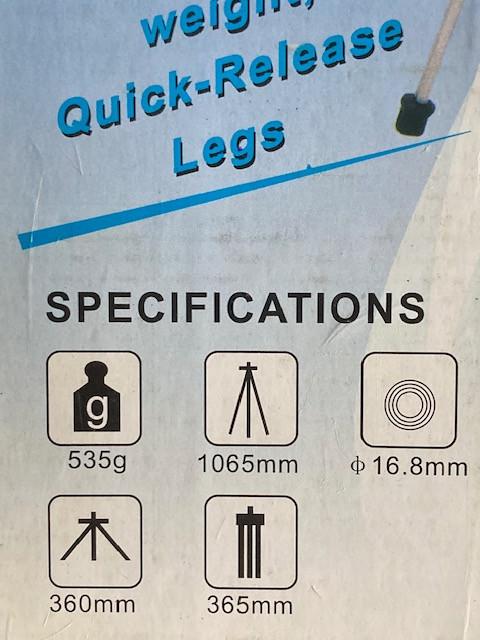 Camera STATIEF lichtgewicht.