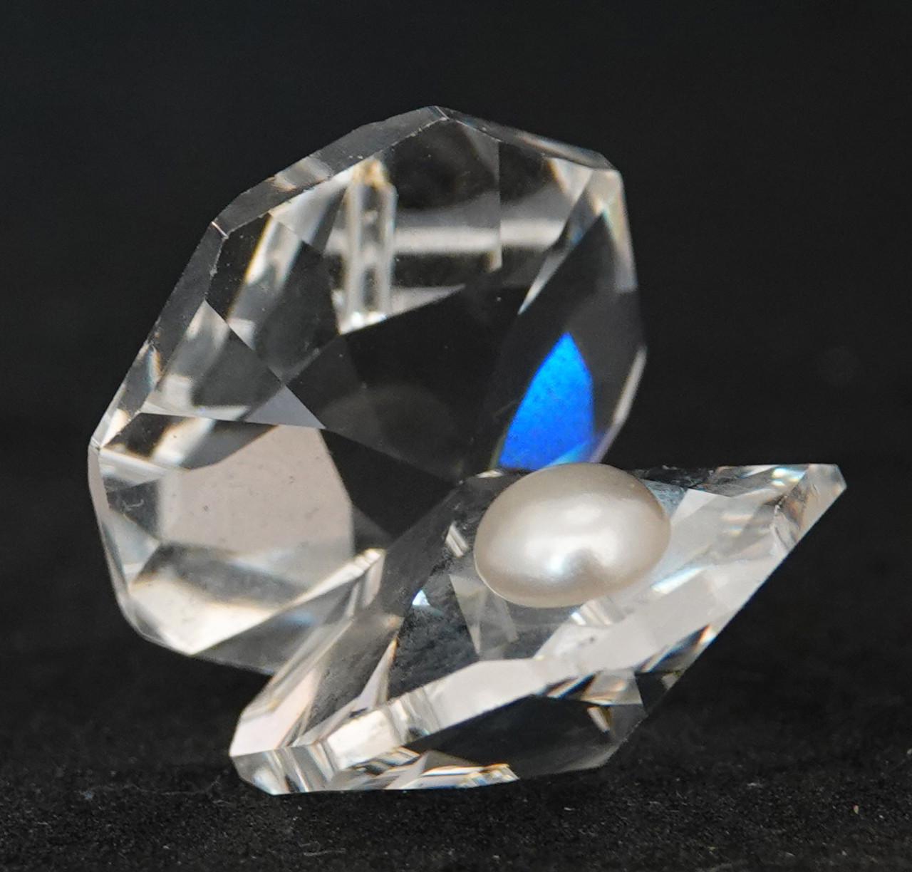 3 Mooie oesterschelpen van kristal, Asfour