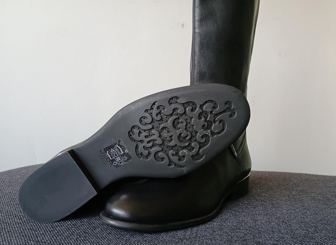 NIEUWE leren GEOX laarzen - maat 39 - ZWART