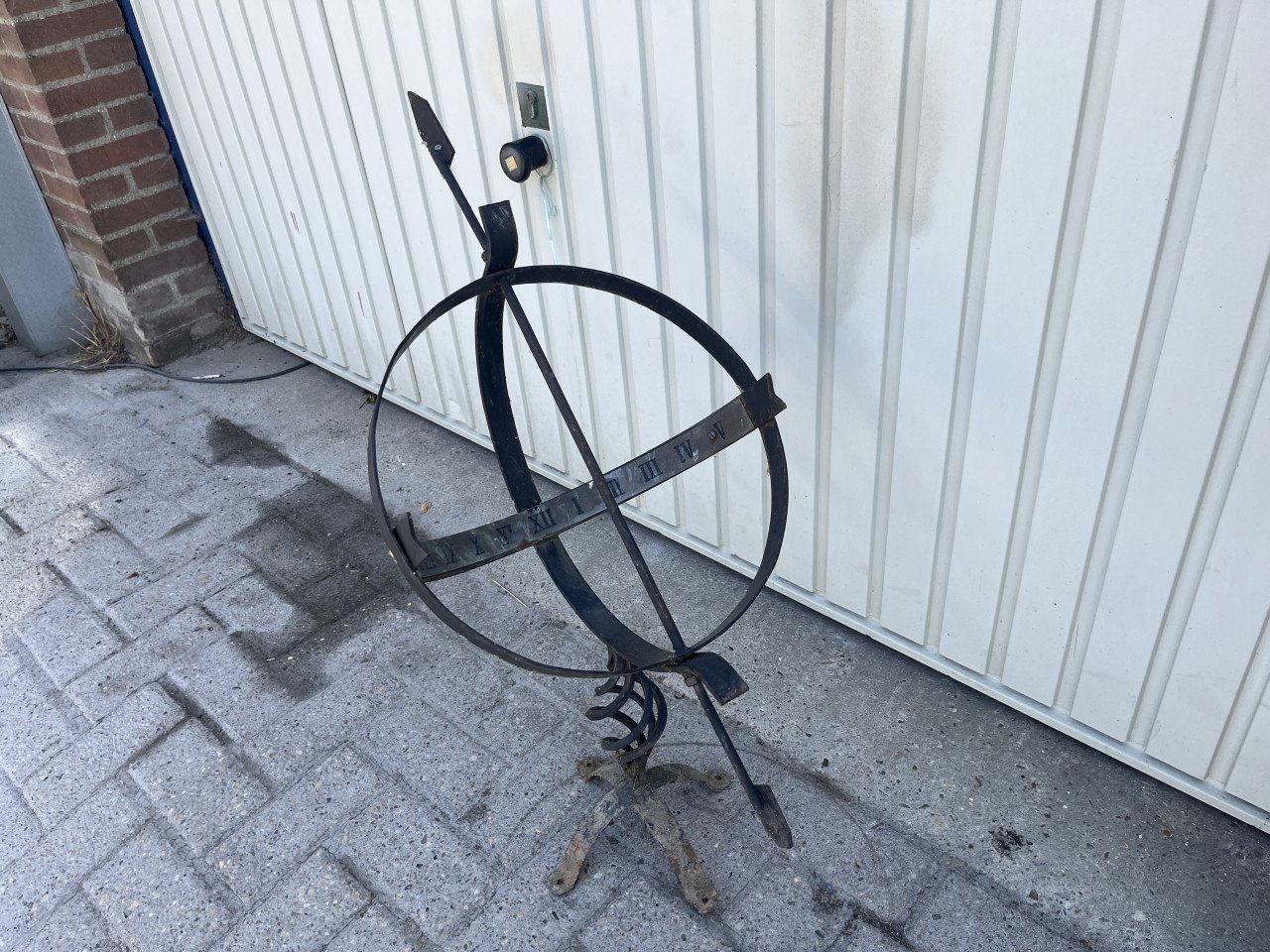 Zonnewijzer ijzer half open 38 cm