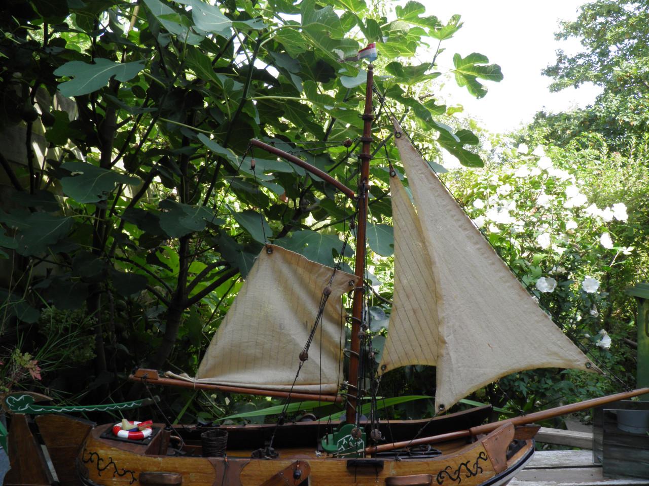 Houten vissersboot modelboot