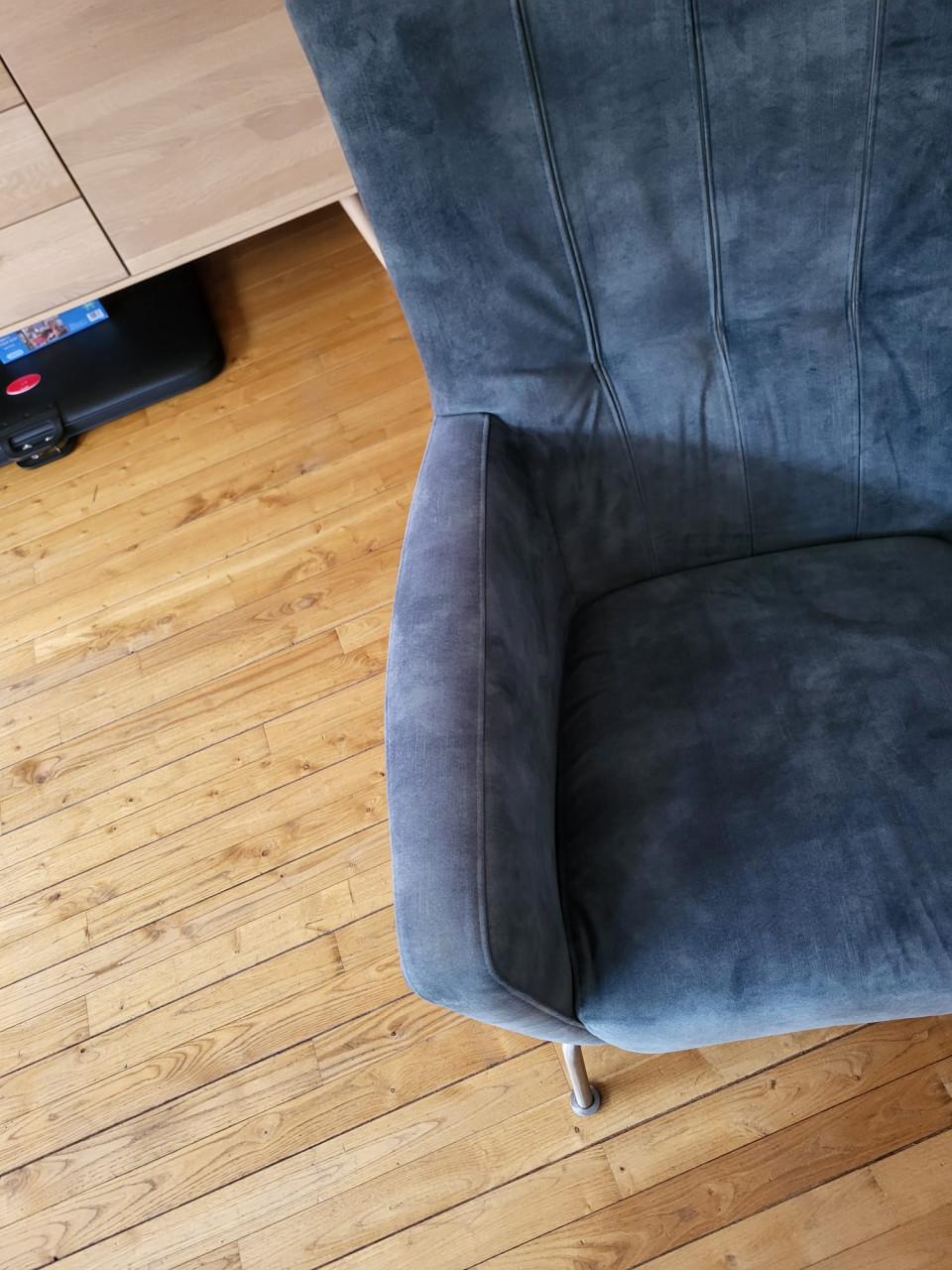 Twee fauteils, velours