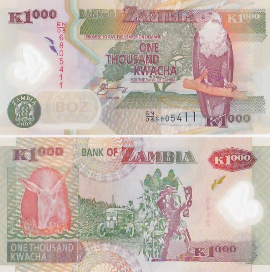 Biljetten Zambia UNC