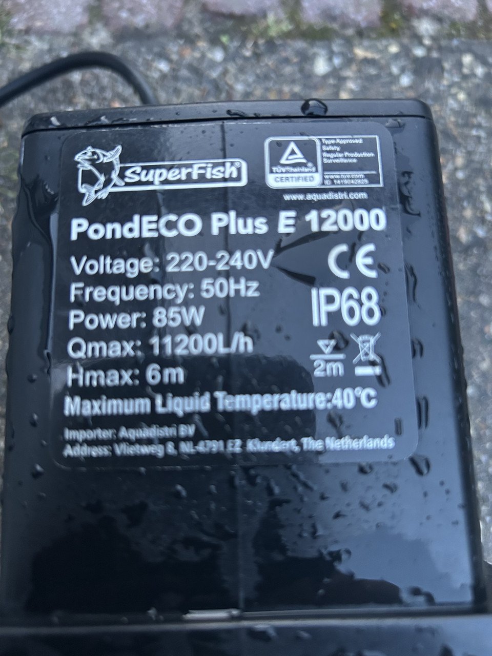 Te koop superfish pond eco plus e 12000 lpu