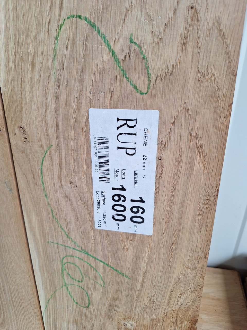 Eiken vloerplanken – restantpartij (ca. 9–10 m²)