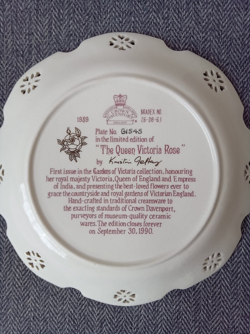 Porseleinen bordje Collectie