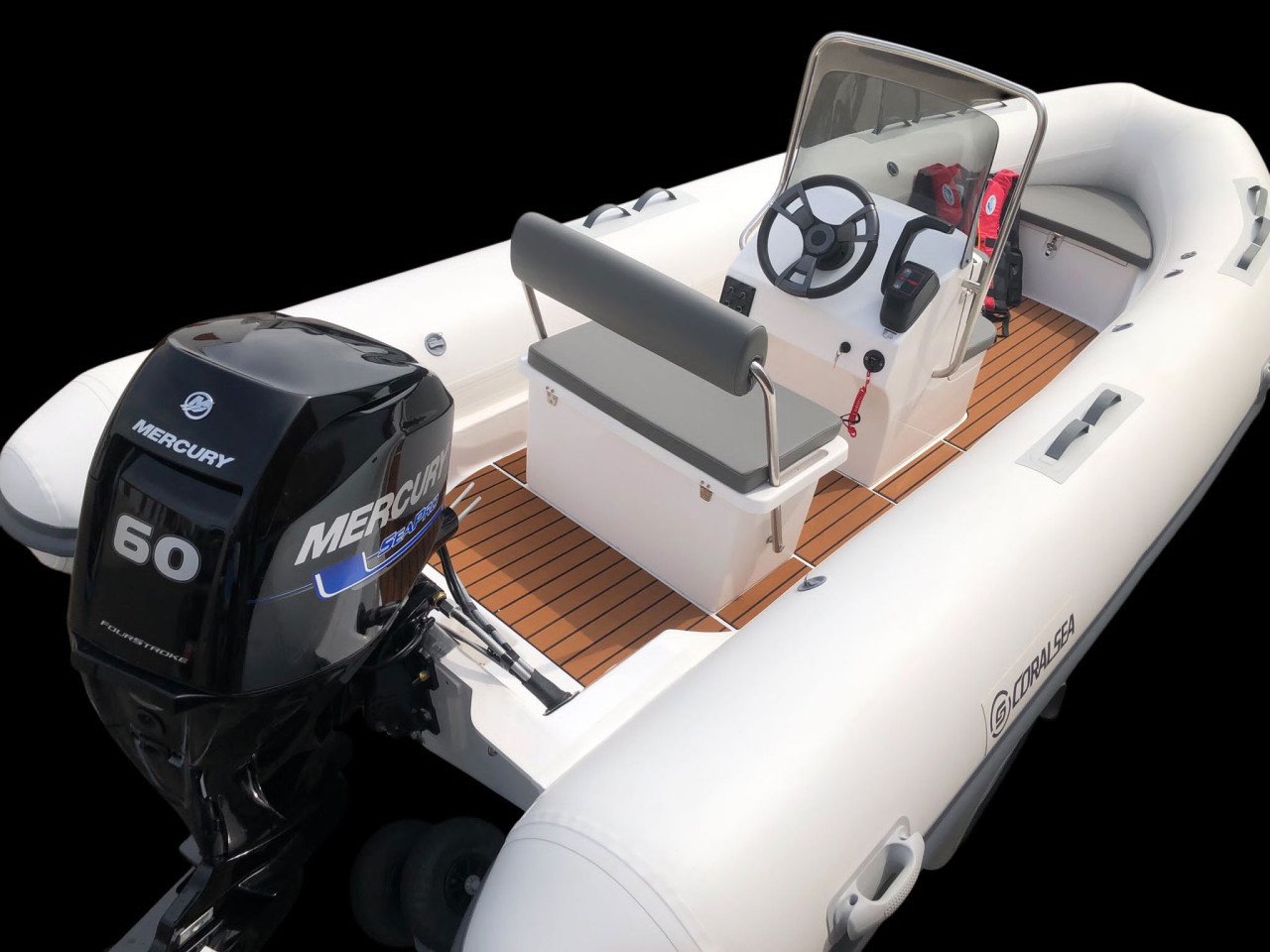NIEUWE Coralsea (ZODIAC) de Luxe RIB met Mercury 60pk 4-takt motor