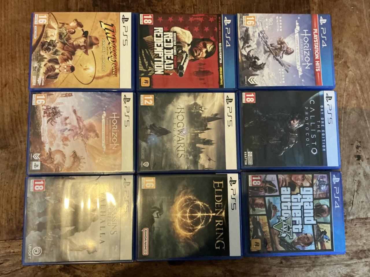 Te koop playstion 5 en 4 games