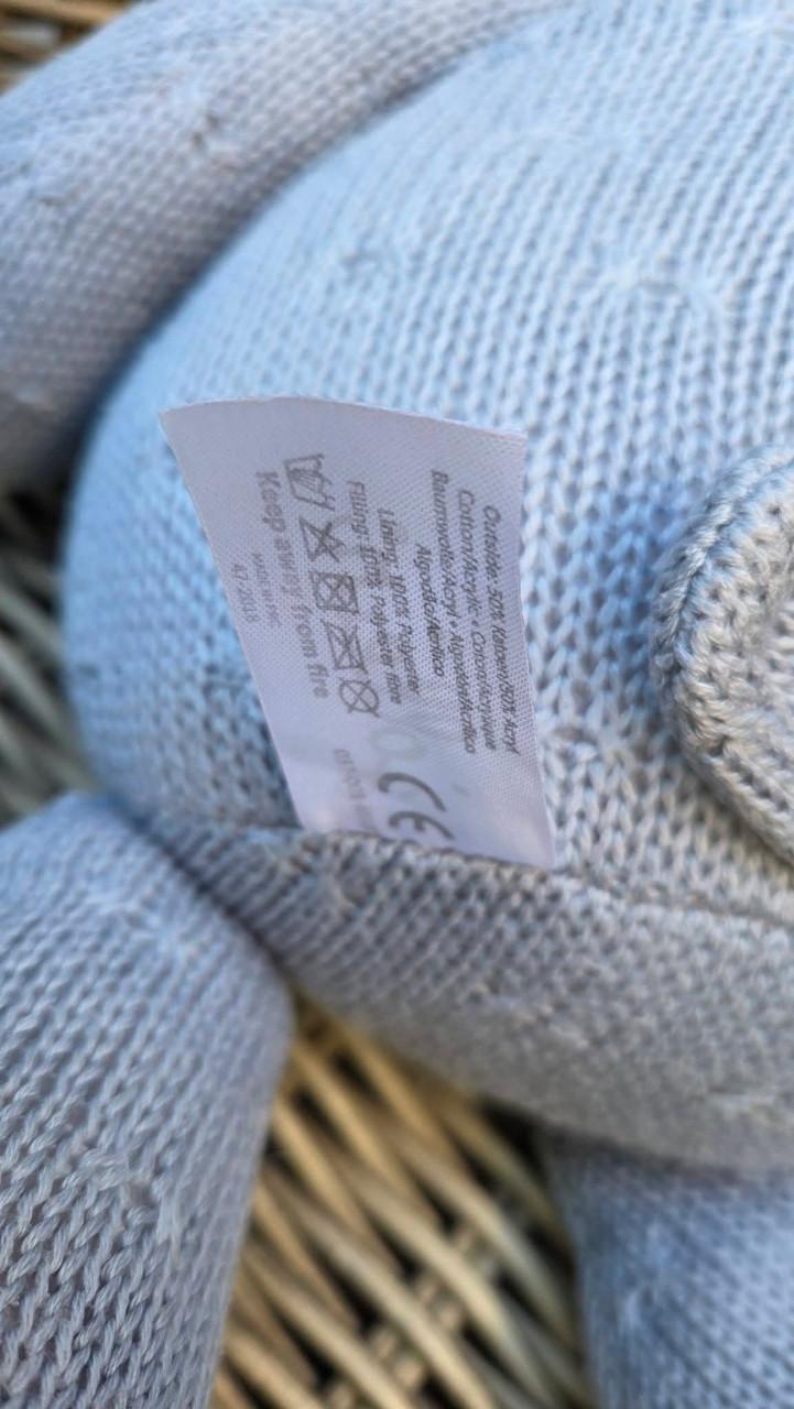 🎈Jollein Soft Knit Knuffel Hippo in de kleur Soft Blue.