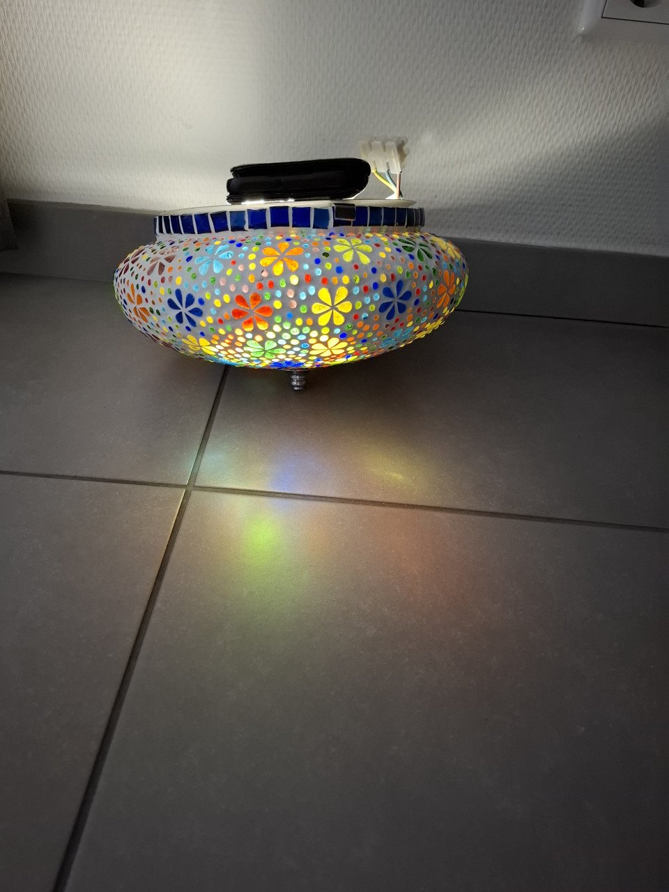 Mozaiek plafondlamp .