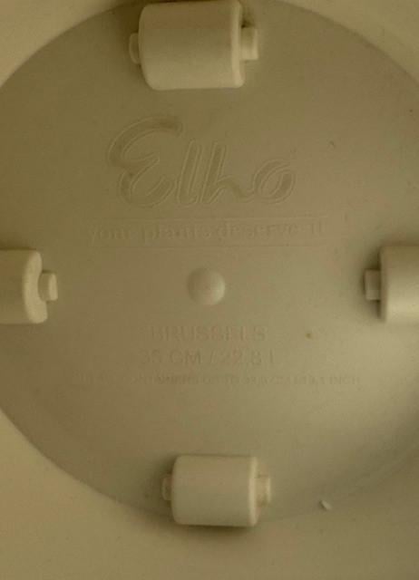 Bloempot op wielen v. binnen, Elho, groot, wit, Ø 35 cm, H 32,5 cm, 22,8 l