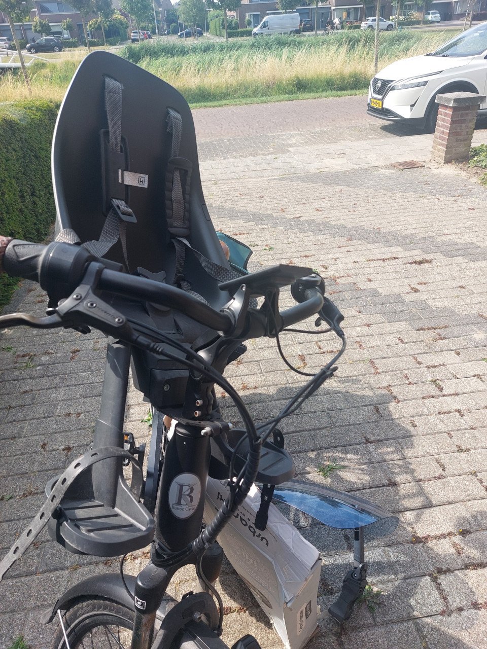 Fietsstoeltje voor met windscherm