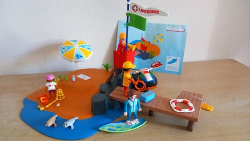 Playmobil strand met strandwacht, zeehondjes enz set 3664