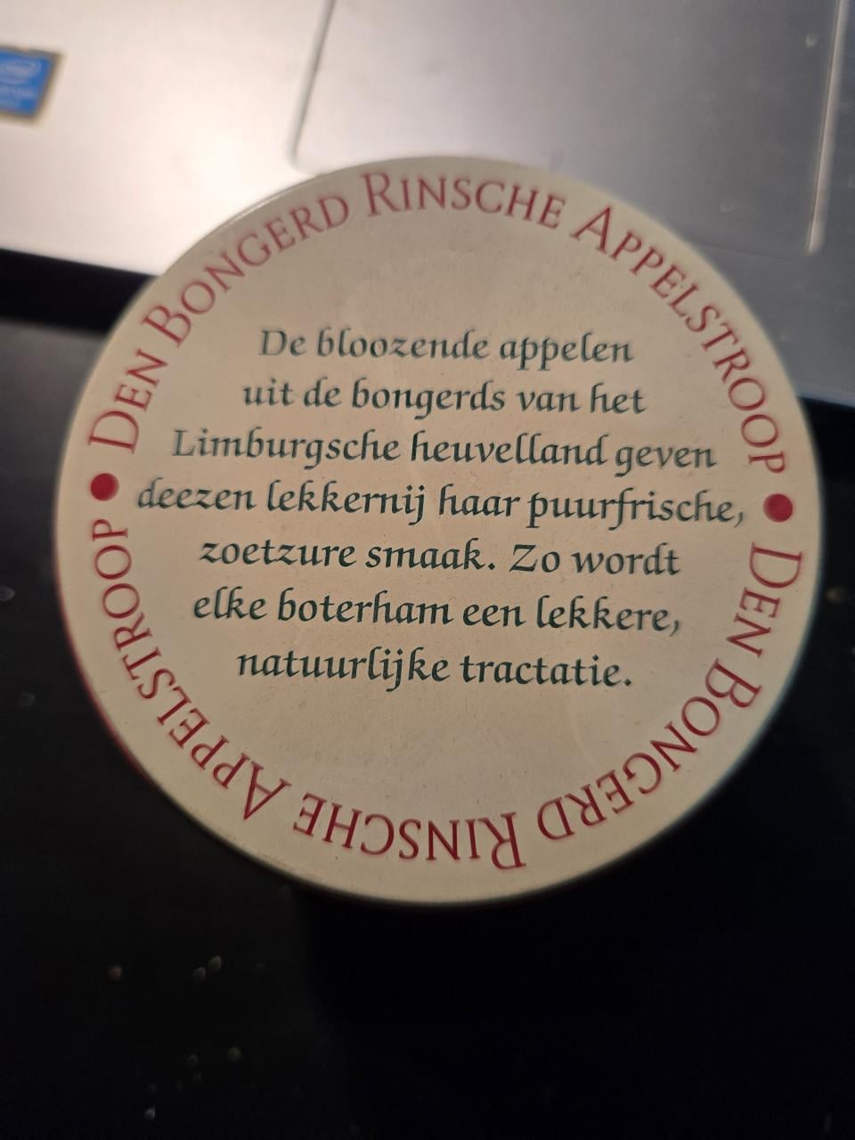 Vintage Den Bongerd Rinsche Appelstroop Blik - 450g