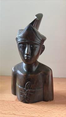 Vintage Balinees Buste Man/Bruidegom Jaren '40/'50