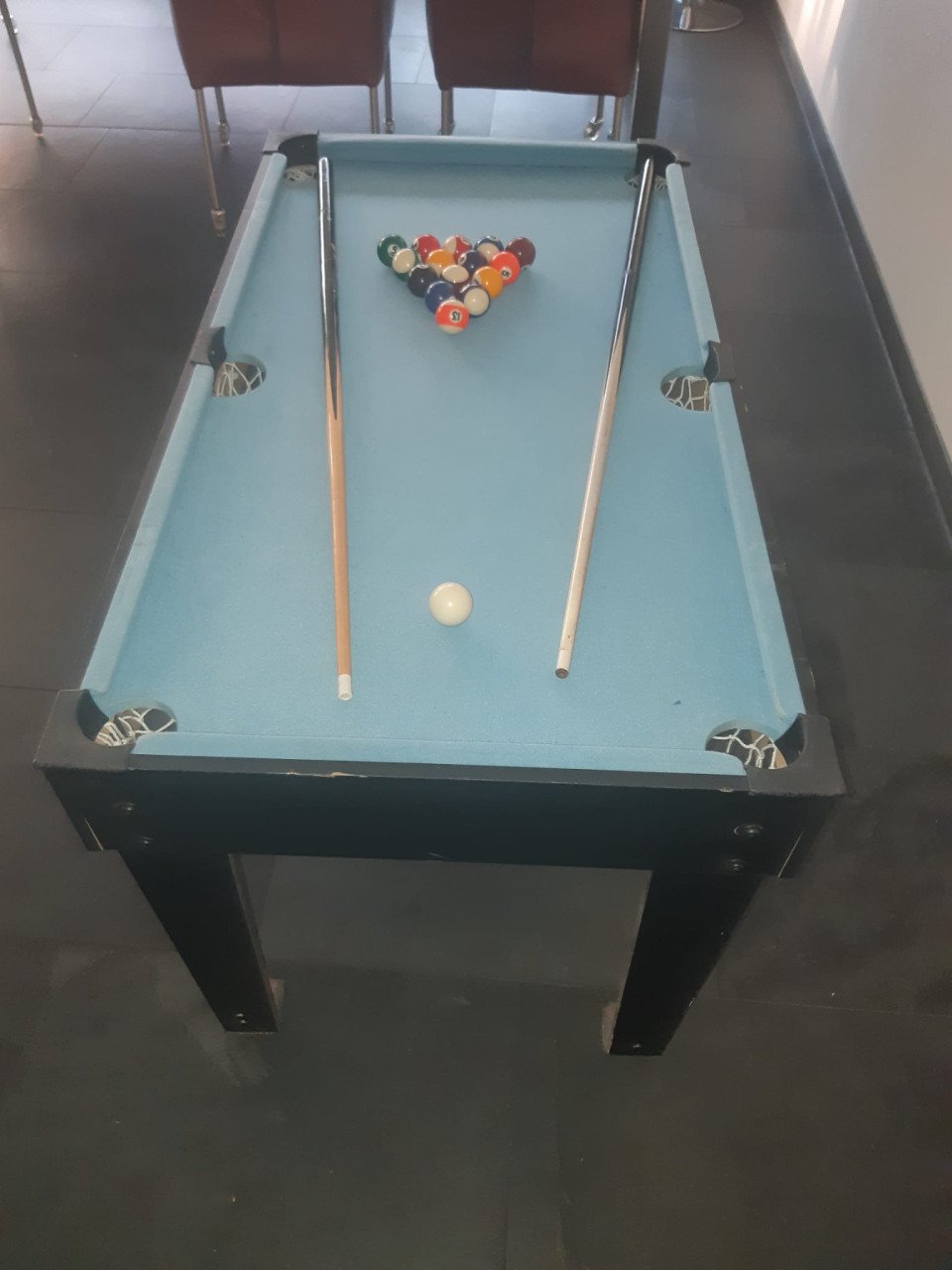 3 in 1 voetbaltafel, hockey, biljart