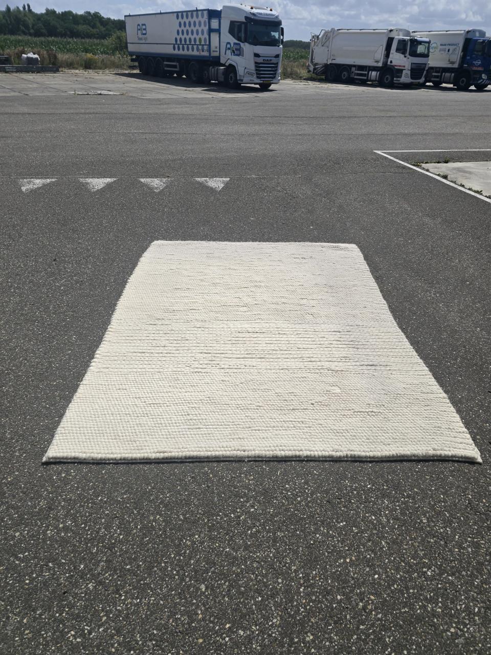 Vloerkleed wolwit