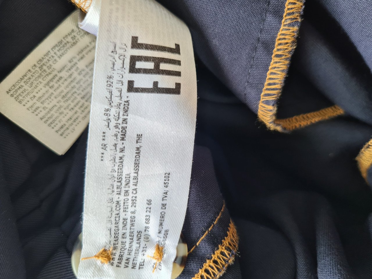 Nieuw! Donker blauwe jumpsuit / overall van Garcia  Maat M