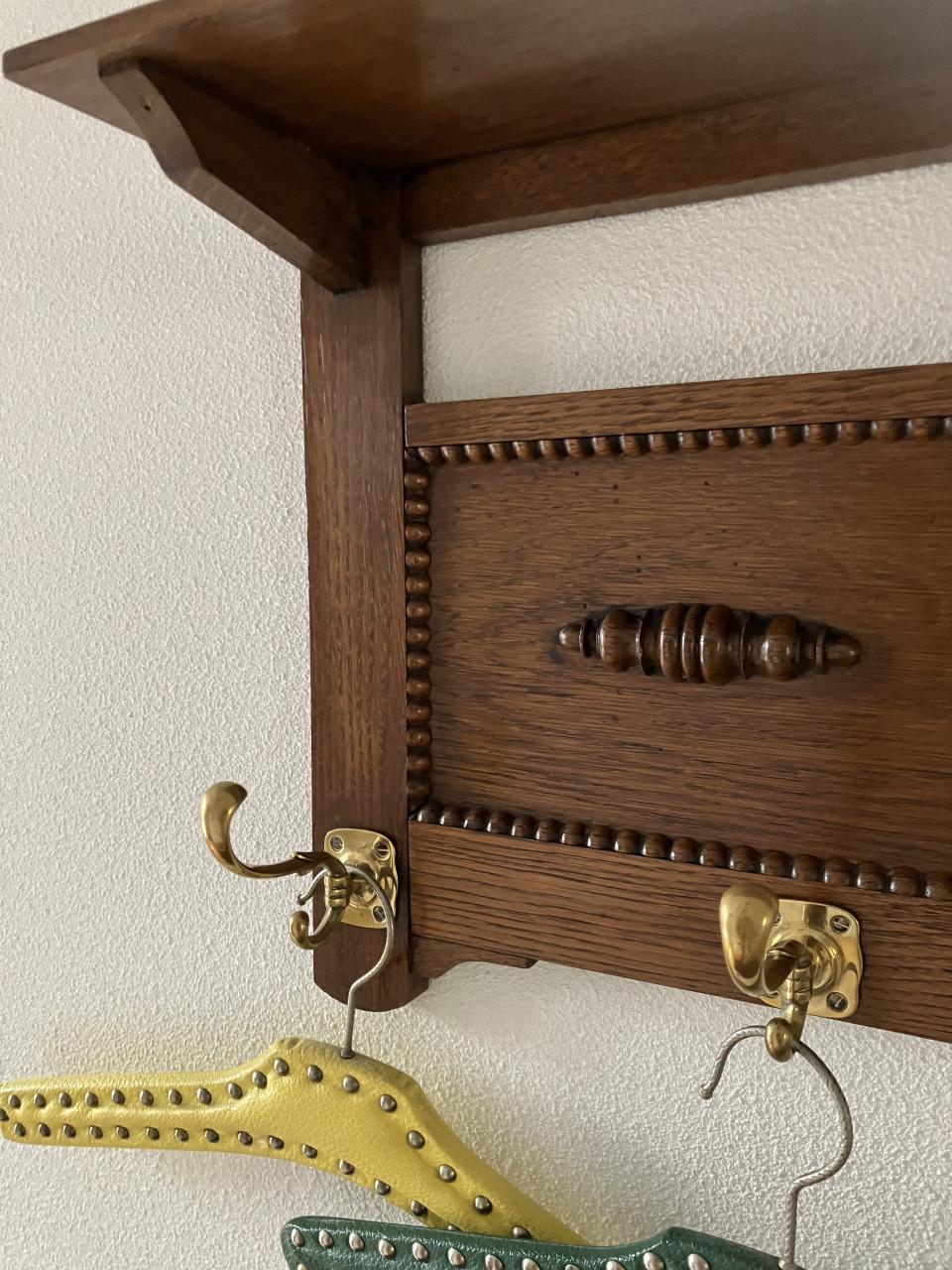 Kapstok – Art Deco met echt koperen haken